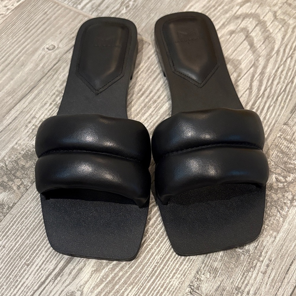 Marc Fisher Black Leather Women's Sandals